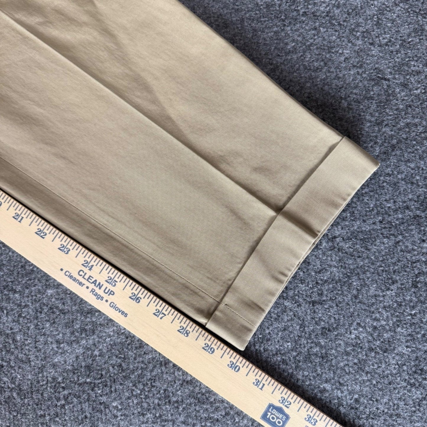 Faconnable Dress Pants Mens 34x30 Khaki Pleated Cotton Classic Business Casual