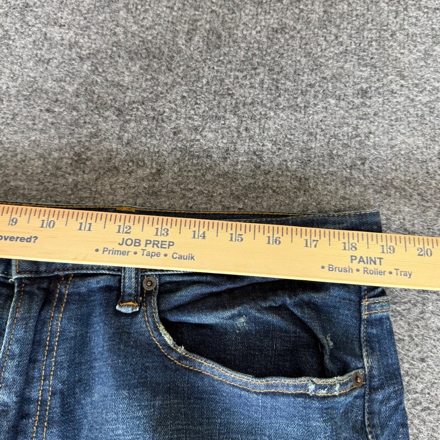 Gap Denim Slim Fit Distressed Jeans Mens 38x34 Dark Wash Blue Stretch Denim Pant