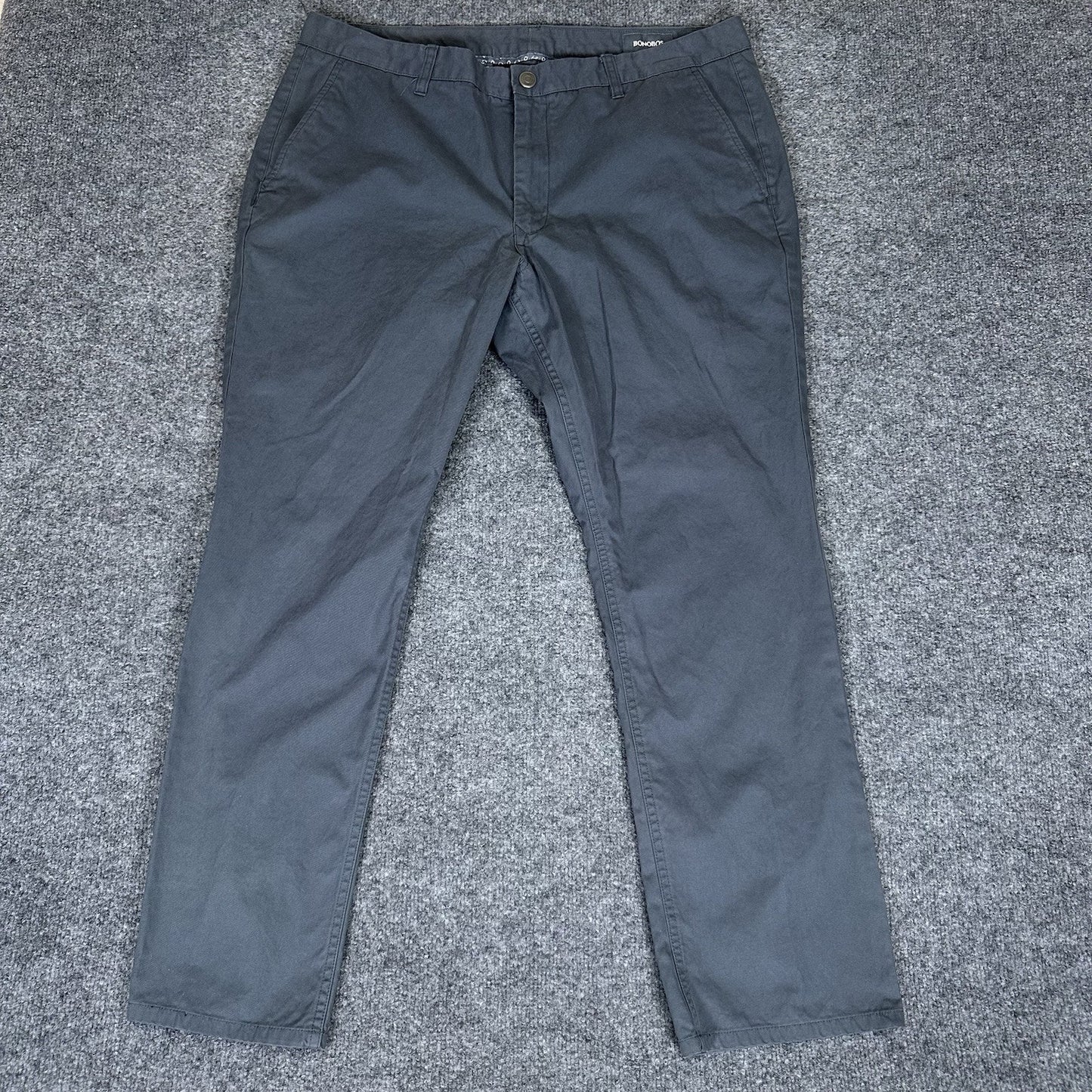 Bonobos Pants Mens 38x30 Gray Slim Straight Golf Chino Mid Rise Casual Adult