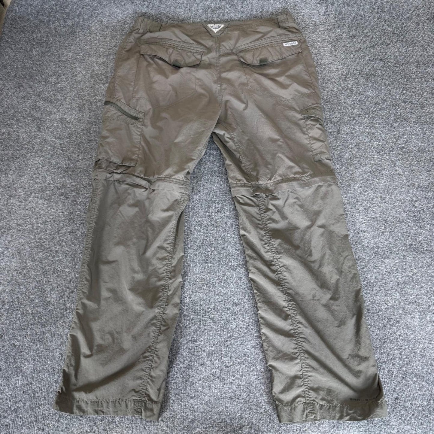 Columbia PFG Convertible Fishing Pants Mens 36x30 Zip Off Cargo Outdoor Trail