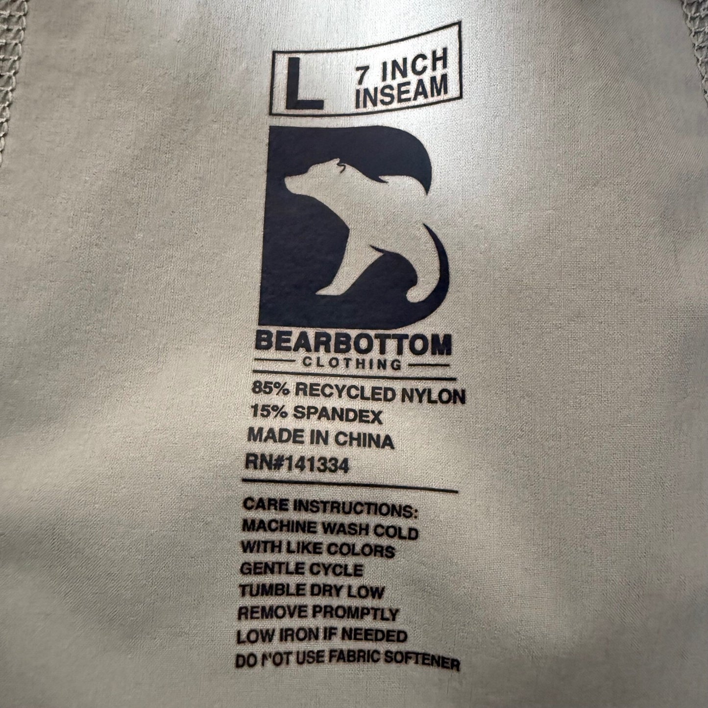 Bearbottom Hybrid Shorts Men's Large 31x7 Gray Elastic Waist Casual Stretch Gym