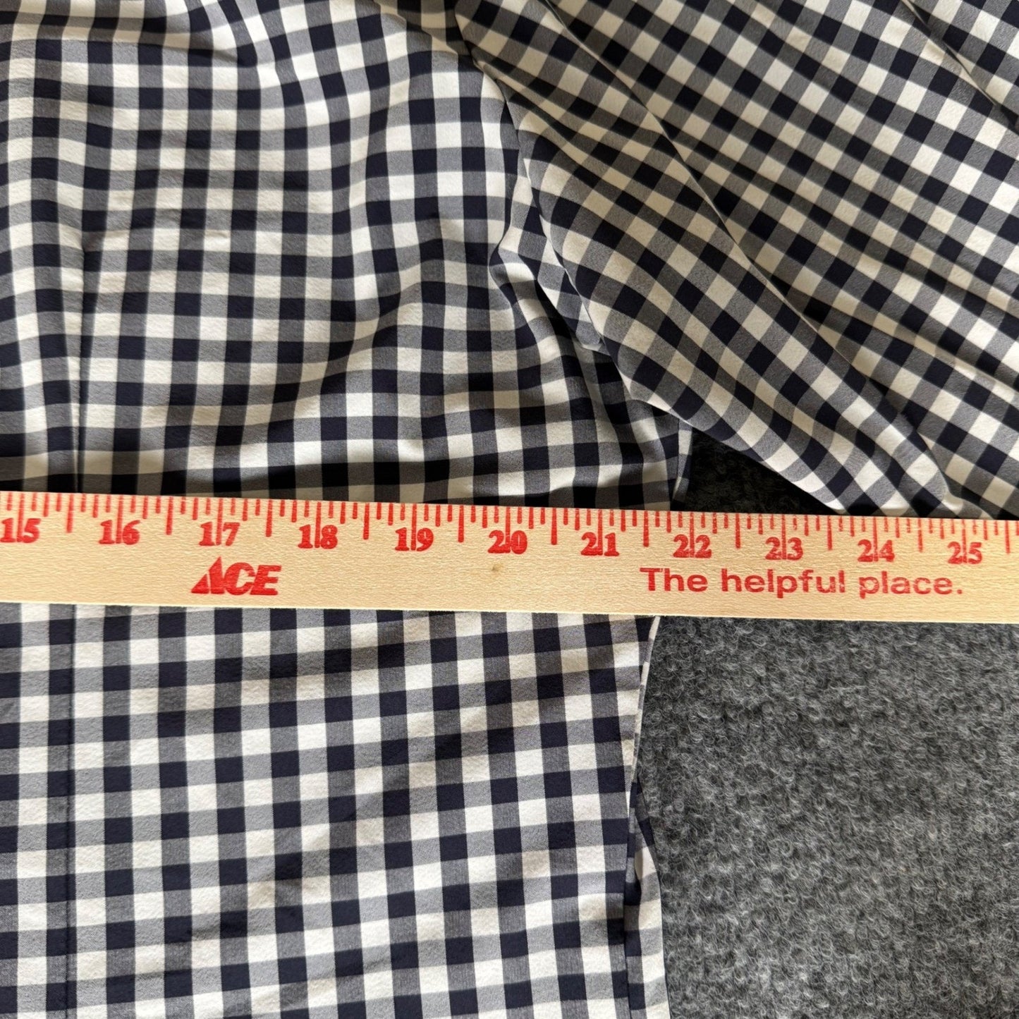 Mizzen+Main Gingham Shirt Mens L Trim Fit Button Up Stretch Casual Performance