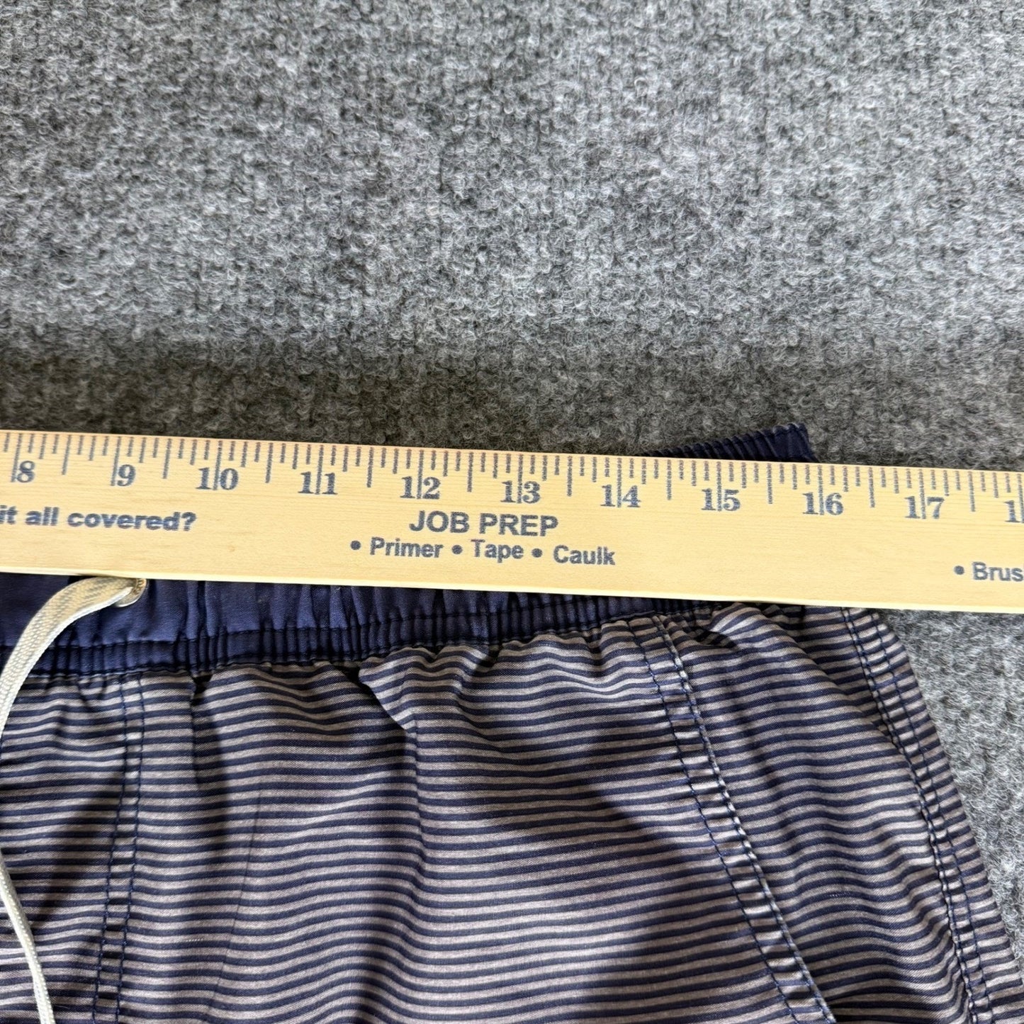 Vuori Kore Shorts Mens 32 Blue Striped Lined Athletic Gym Training Workout Run