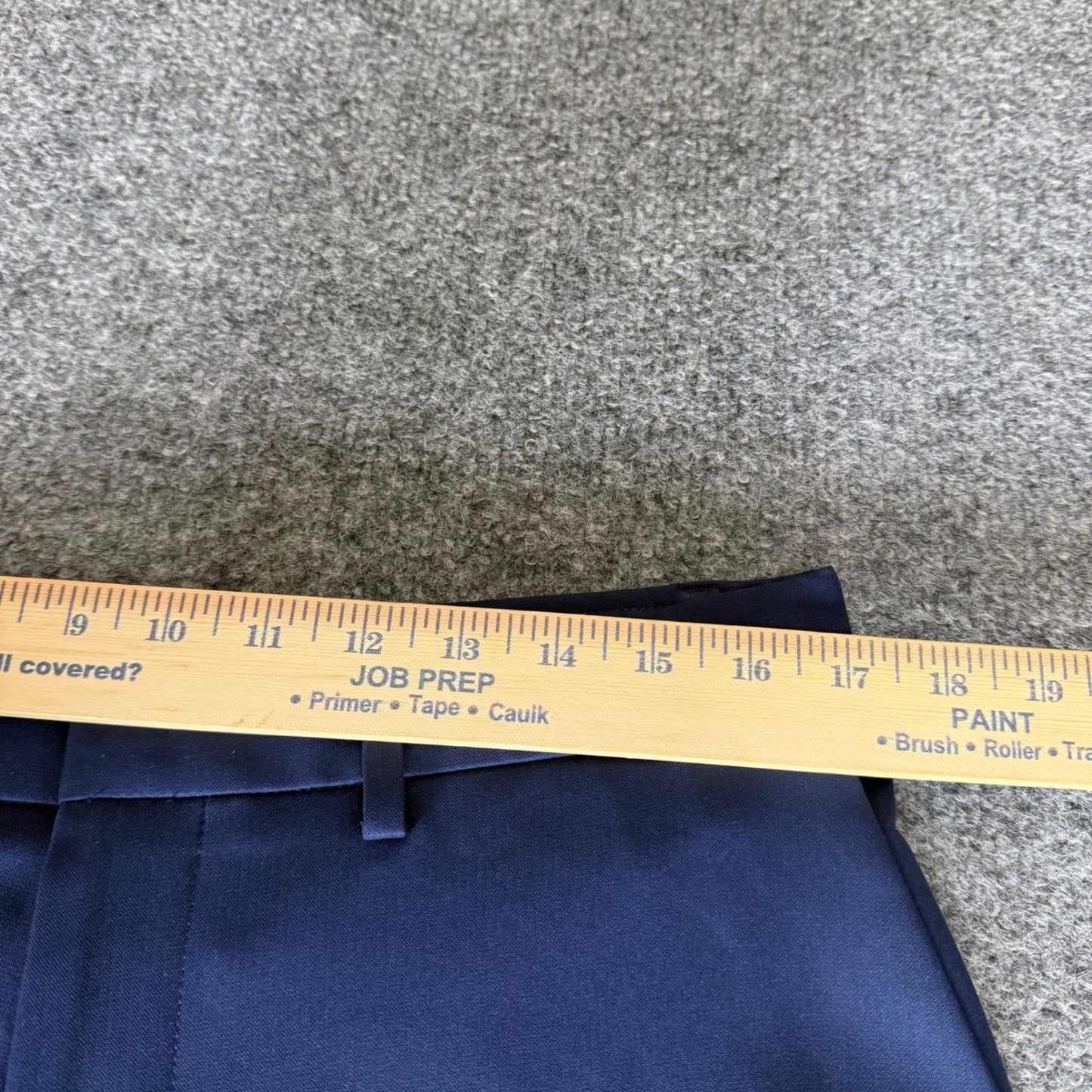 Haggar The Active Series Mens 34x30 Midnight Blue Stretch Herringbone Suit Pants