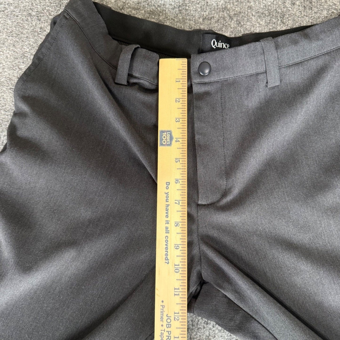 Quince Ultra Stretch 24/7 Smart Chinos Gray 34x32 Athletic Tapered Office Pants