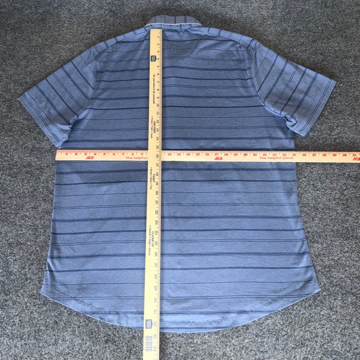 The Normal Brand Active Puremeso Shirt Mens XXL Blue Striped Short Sleeve Soft