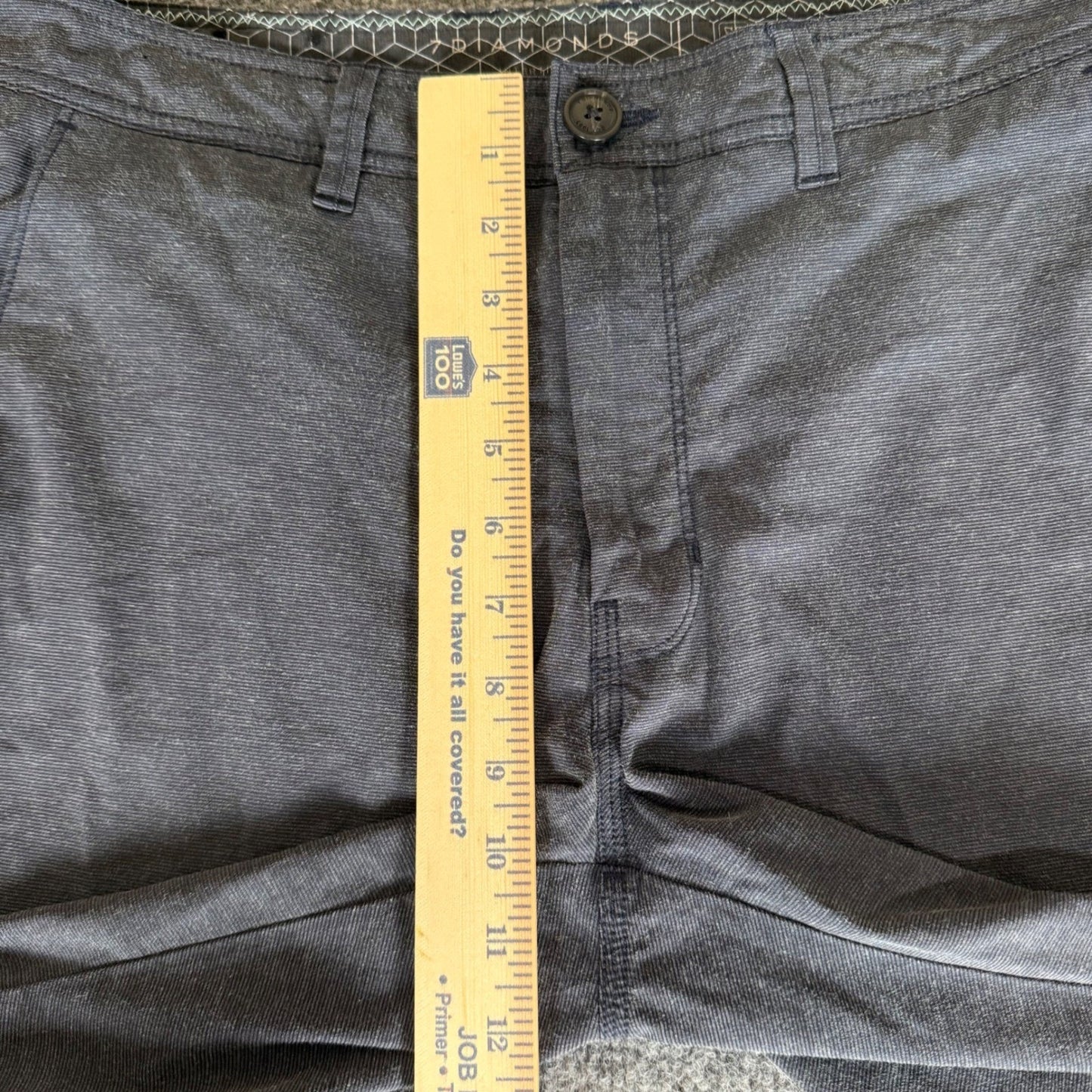 7 Diamonds Intertidal Performance Shorts Mens 32 Gray Casual Athletic Stretch