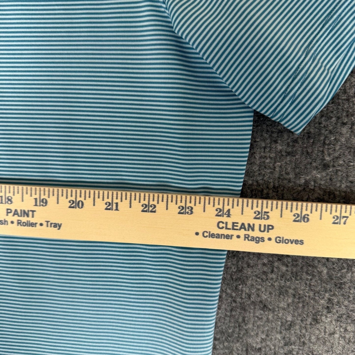 Graham Luxe Golf Polo Shirt Striped Athletic Short Sleeve Stretch Blue Men's 2XL