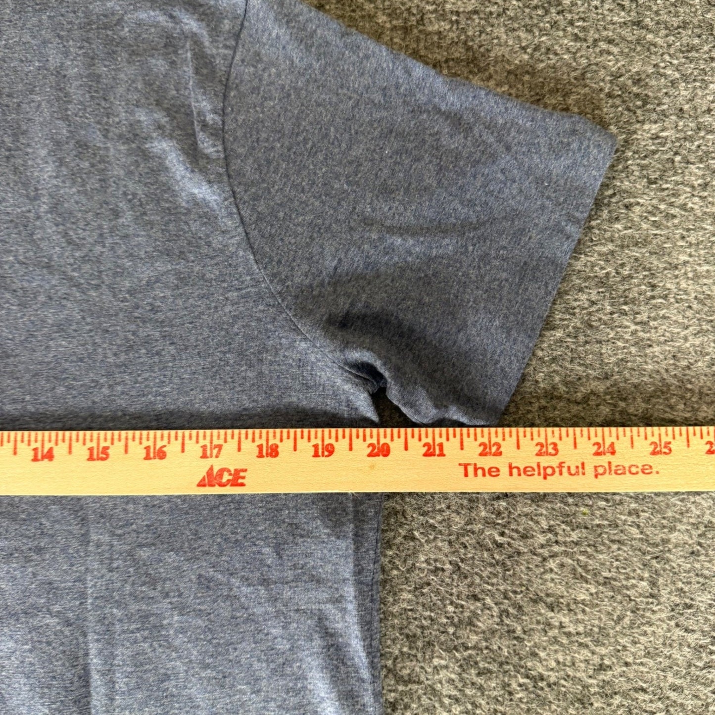 Civic by Taylor Stitch Mens Short Sleeve Crew Heather Blue T-Shirt Size 38 Small