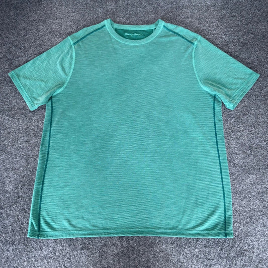 Tommy Bahama Mens XL Green Tencel Modal Shirt Short Sleeve Stretch Casual Resort