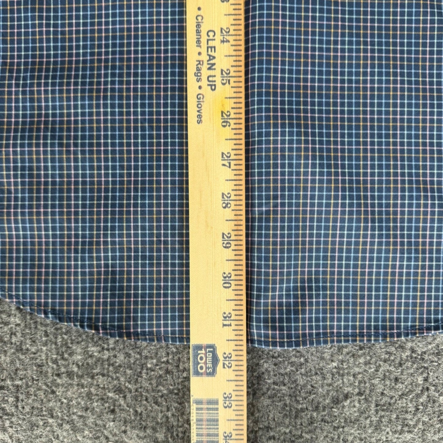 Peter Millar Summer Comfort Mens Large Blue Plaid Stretch Button Up Shirt Casual