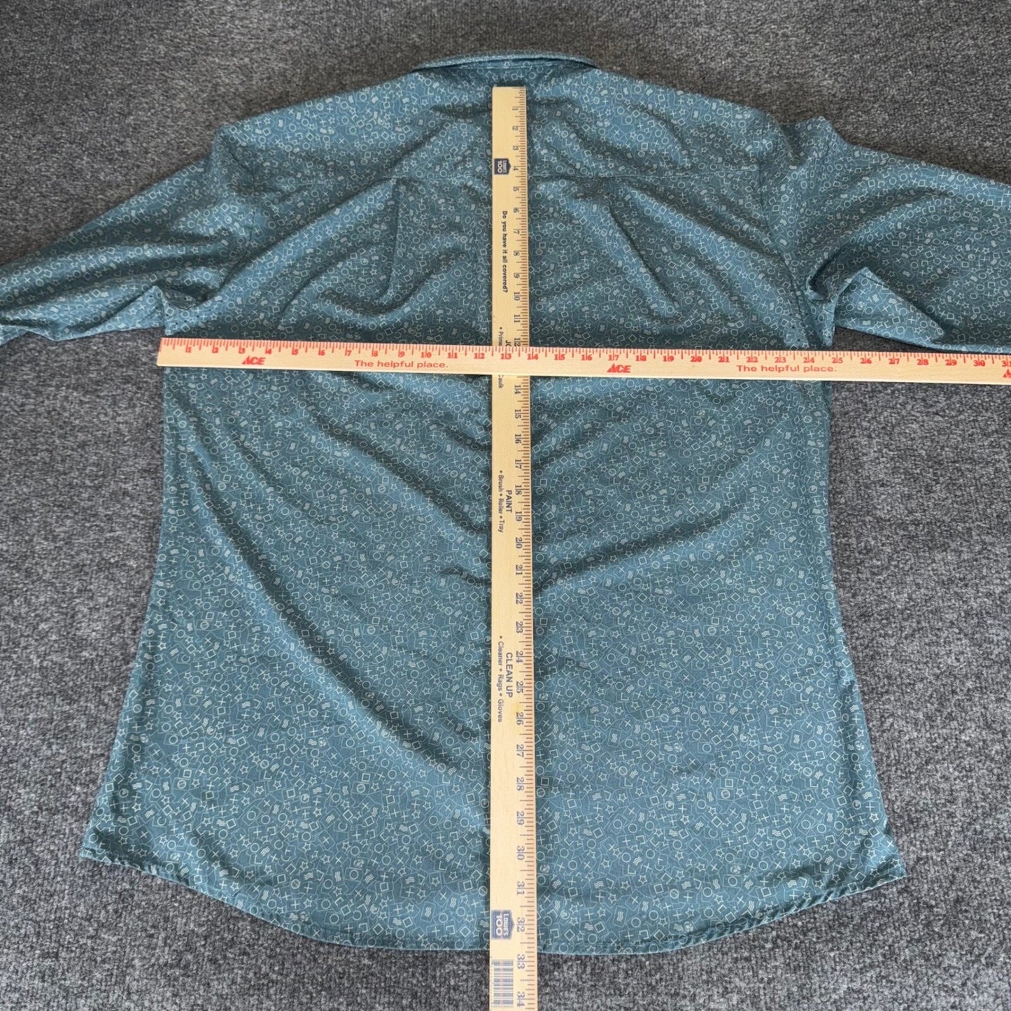 William Murray Mens 2XL Button Down Shirt Golf Novelty Print Long Sleeve Casual