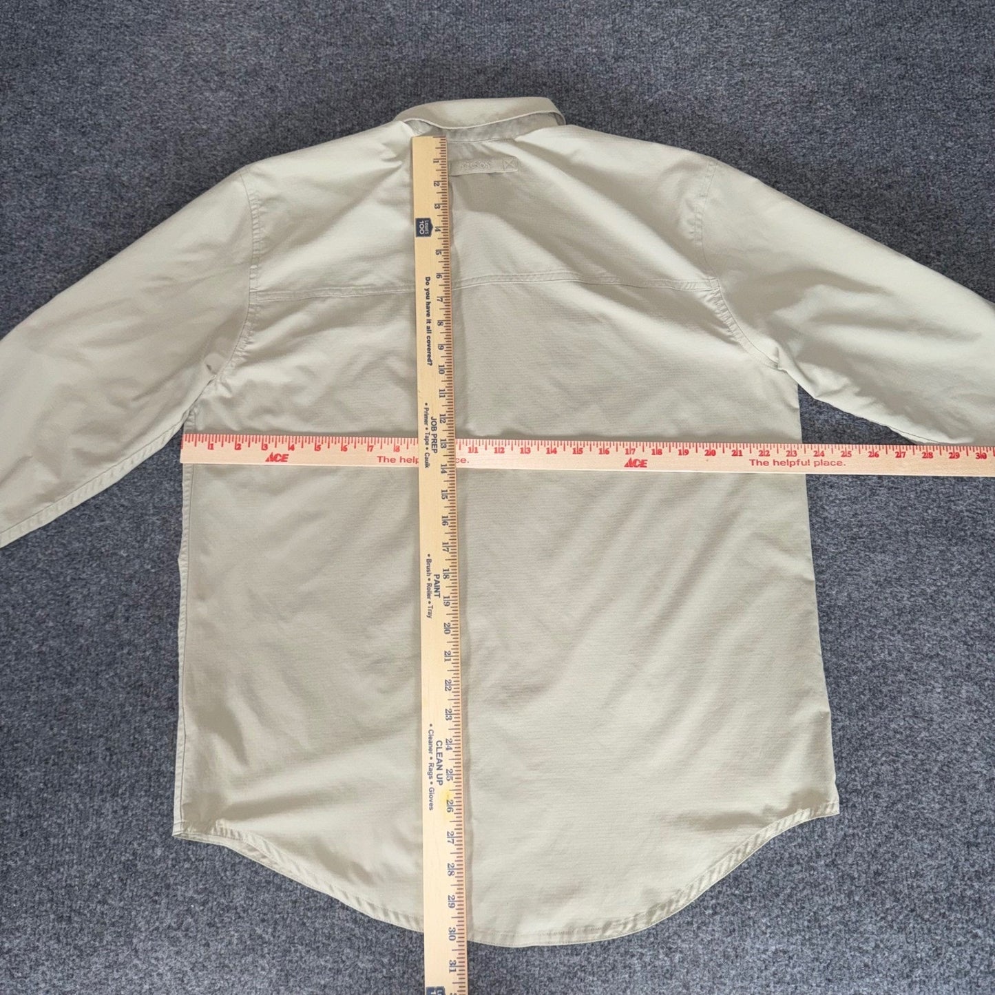 CC Filson Ultra Light Fishing Shirt Mens M Sandbar Long Sleeve Button Up Outdoor