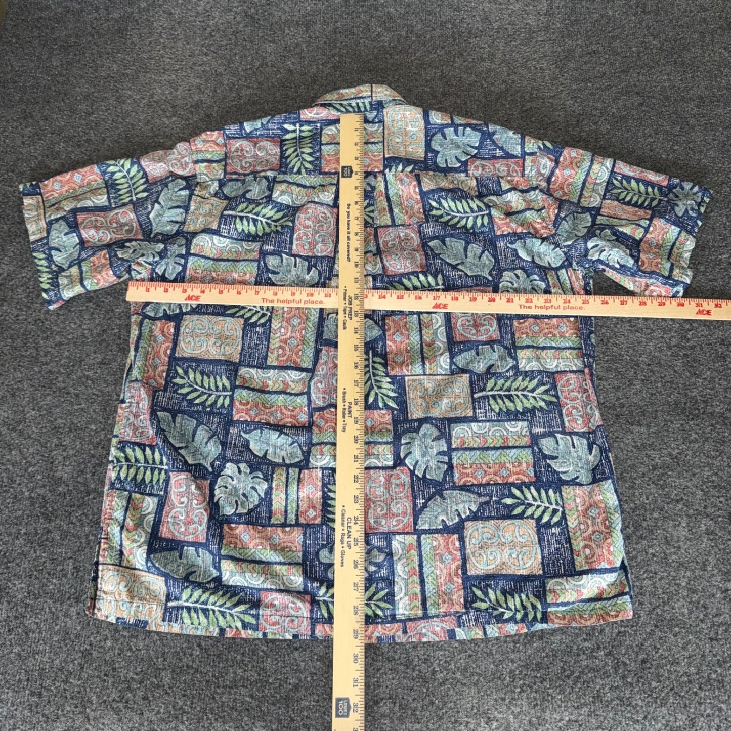 Cooke Street Hawaiian Shirt Mens XL Tropical Leaf Reverse Print Cotton Aloha