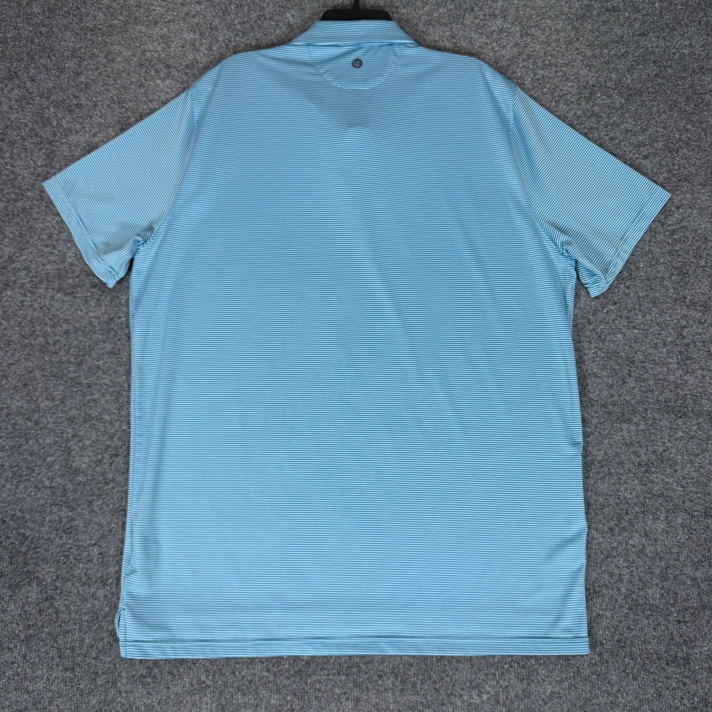 Graham Luxe Golf Polo Shirt Striped Athletic Short Sleeve Stretch Blue Men's 2XL