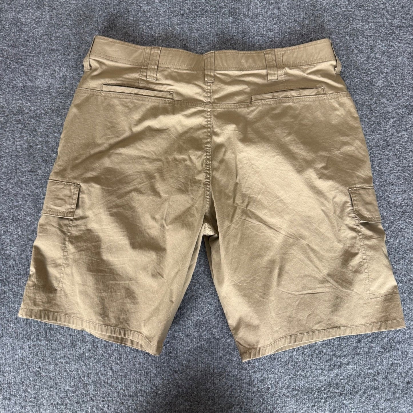 Wrangler All Terrain Gear ATG Cargo Shorts Mens 36 Beige Outdoor Hiking Trail