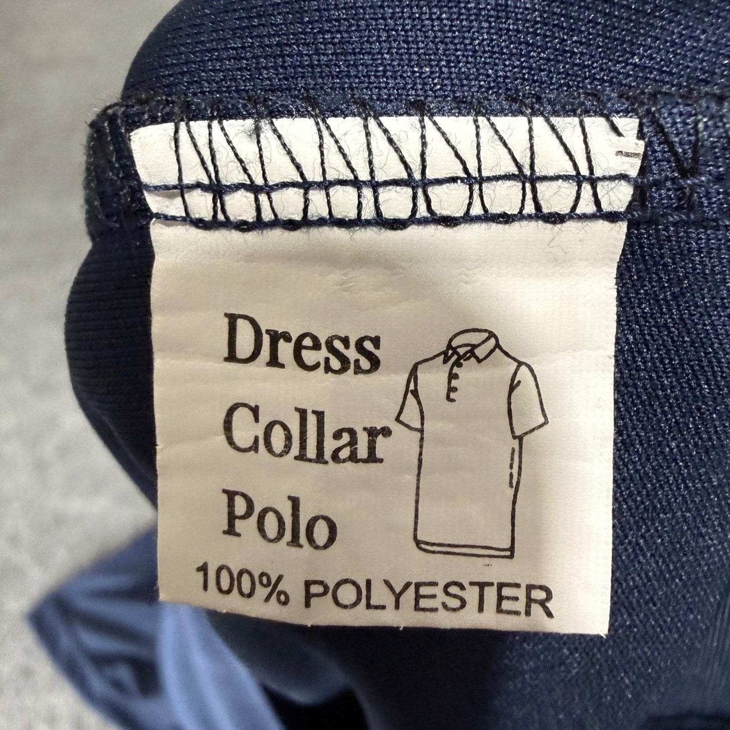 Collars & Co Mens Dress Collar Polo Shirt Small Navy Blue Short Sleeve Stretch