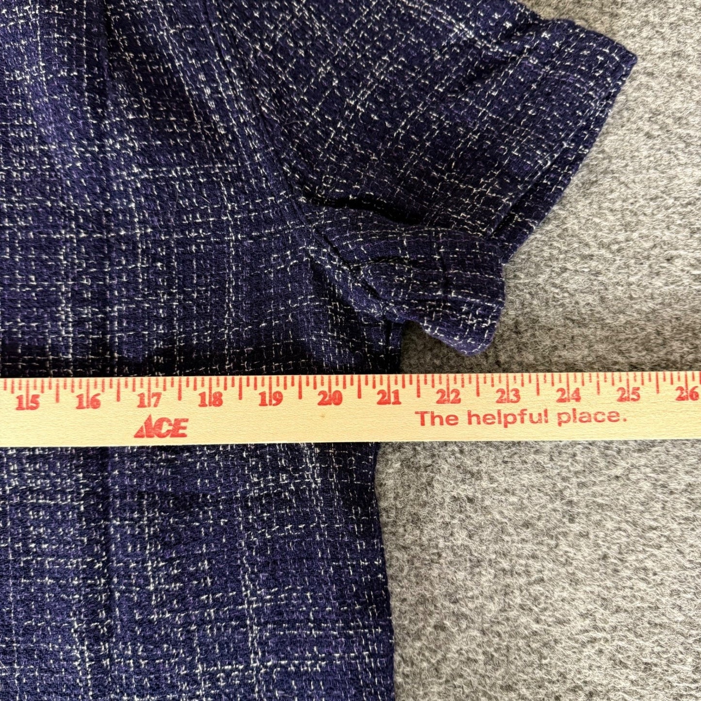 The Normal Brand Shirt Medium Mens Blue Textured Short Sleeve Button Up Casual