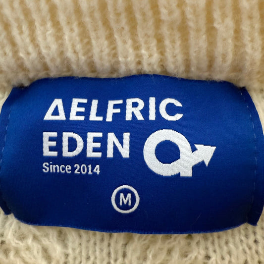 Aelfric Eden Sweater Pullover Fisherman Cable Knit Chunky Ivory Men's Medium