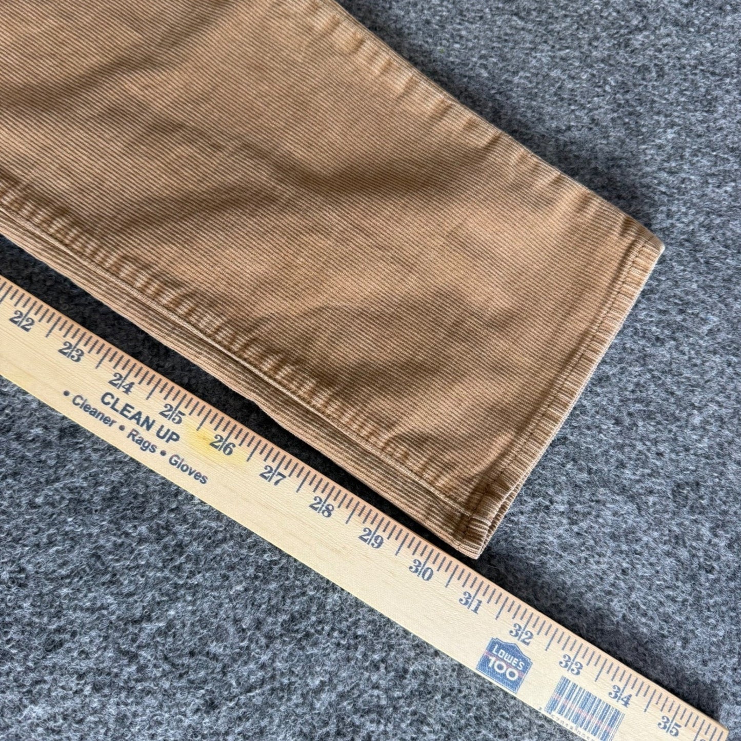 J.Crew 770 Straight Fit Corduroy Pants Mens 33x32 (34x31) Tan Brown Cotton