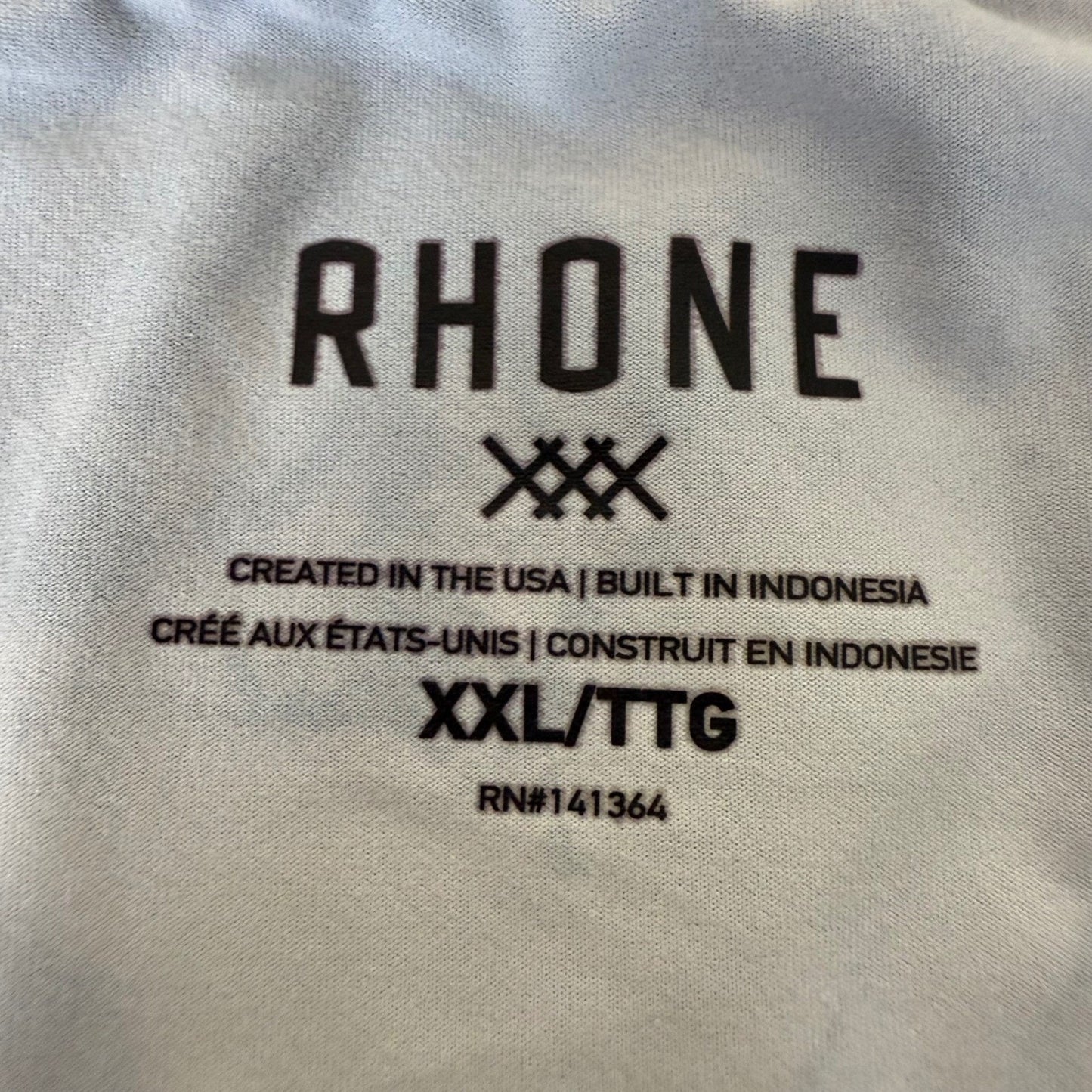 Rhone Shirt Mens XXL Gray Short Sleeve Activewear Athletic Gym Training Tee
