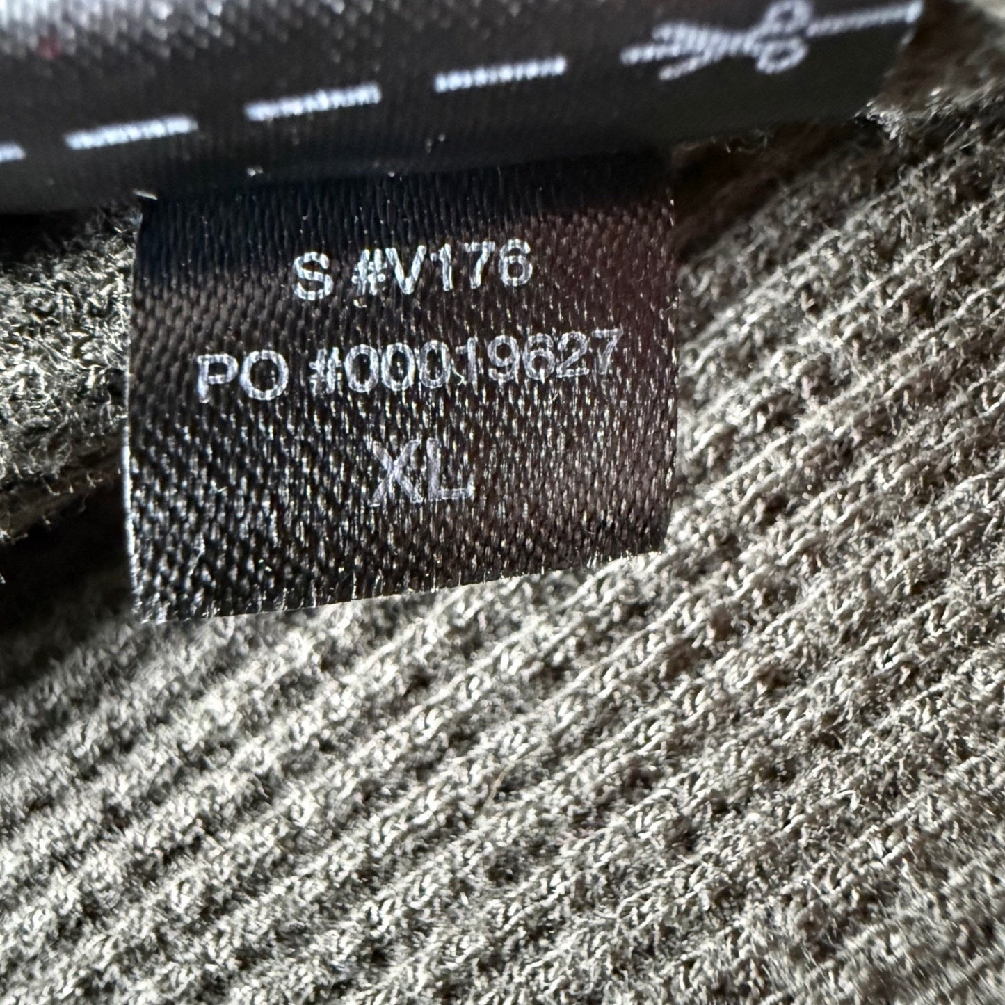 Vuori Mens XL Long Sleeve Thermal Waffle Knit Crew Neck Shirt Olive Green V176