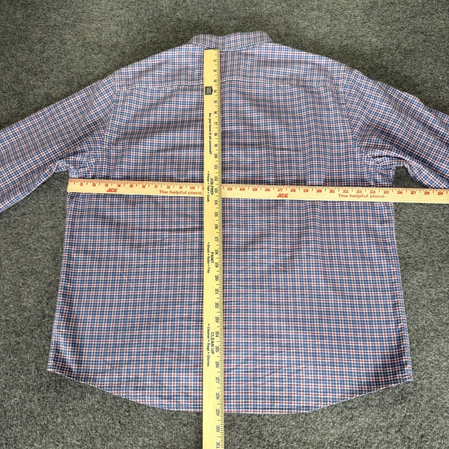 UNTUCKit Mens XXL Blue Red Plaid Button Down Shirt Flannel Cotton Long Sleeve
