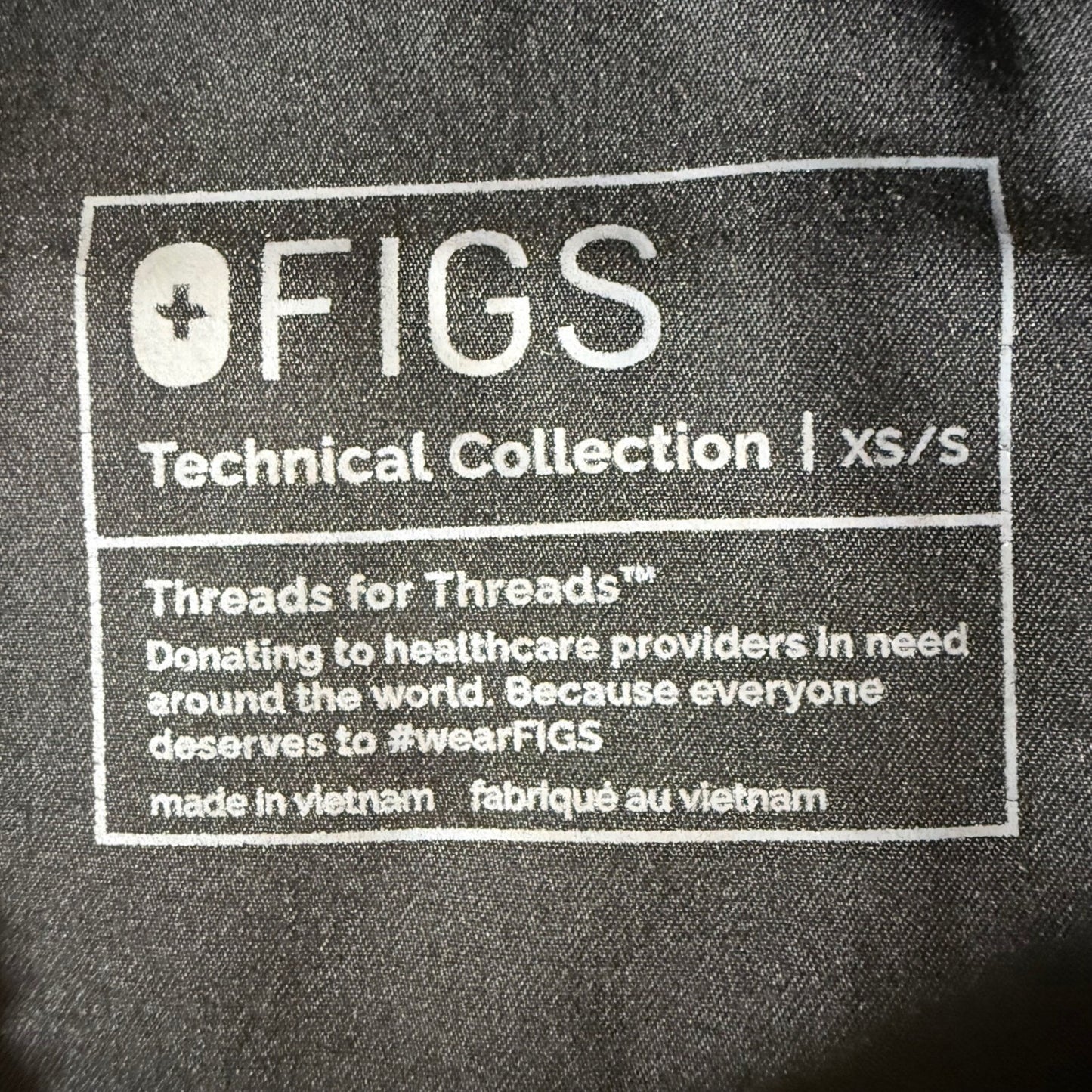 FIGS Zamora Jogger Scrub Pants Womens XS/S 28x28 Black Nursing Medical Uniform