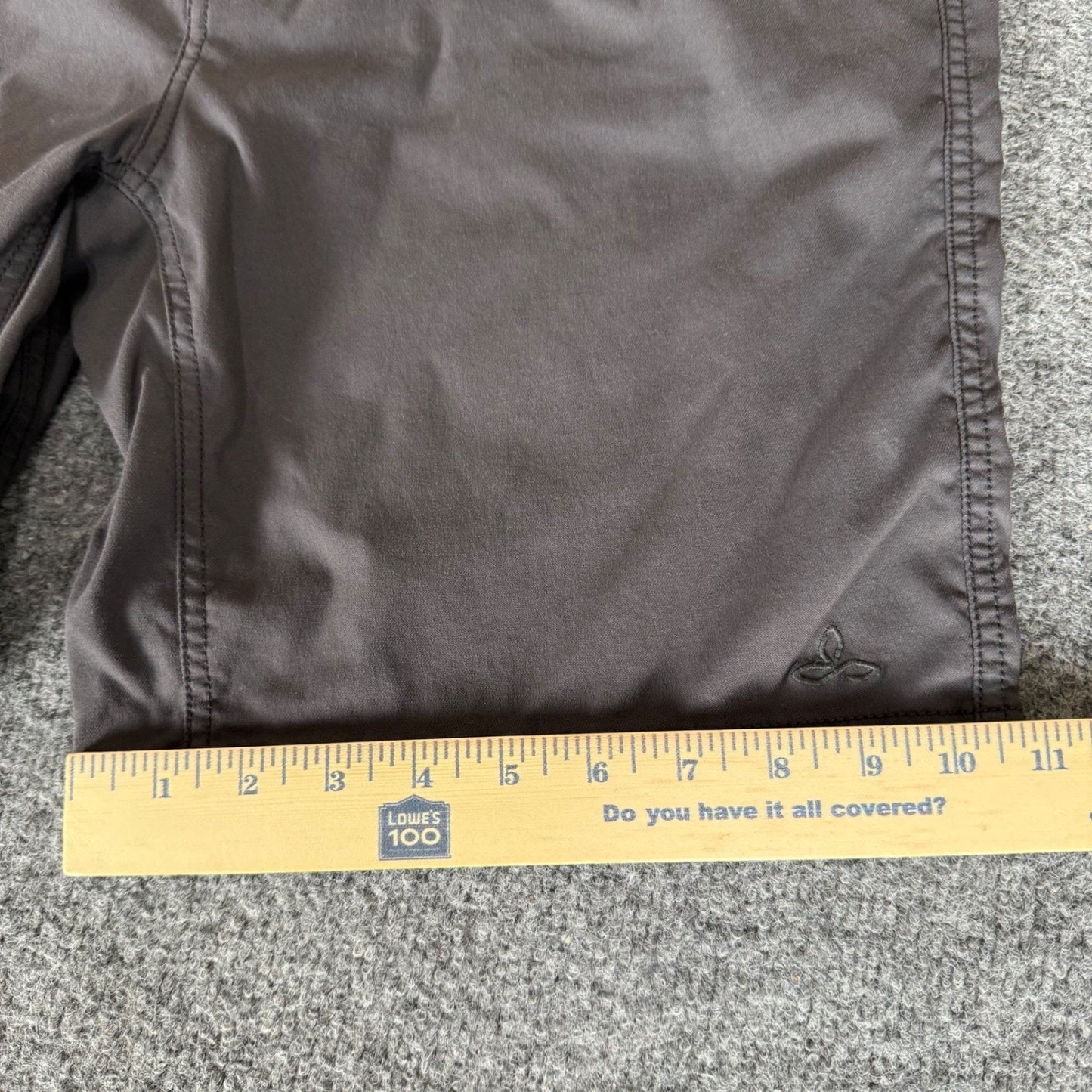 prAna Brion Shorts Mens 36 Gray Stretch Hiking Outdoor Travel Climbing Trail