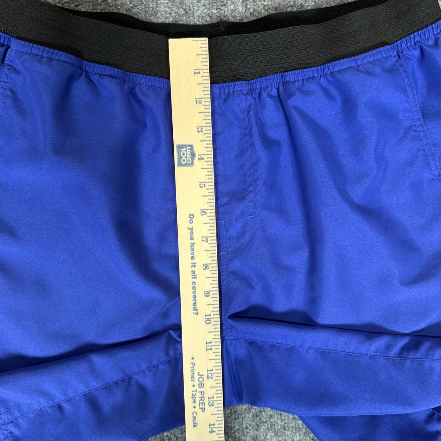 prAna Mojo Shorts Mens Large 32x9 Blue Athletic Swim Quick Dry UPF 50+ Linerless