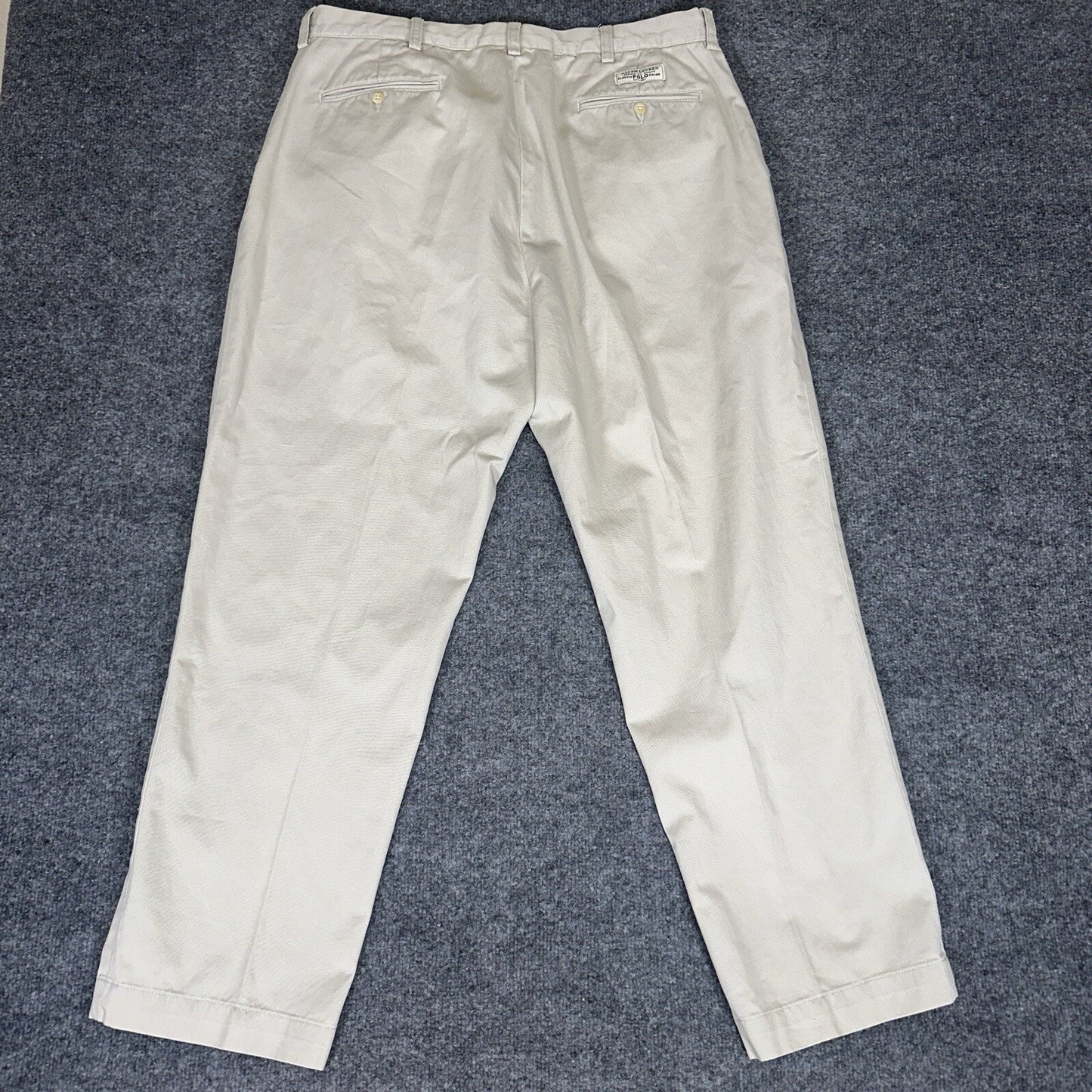 Polo Ralph Lauren Prospect Dress Pant Men 38x30 (37x29) Beige Mid Rise VTG Adult