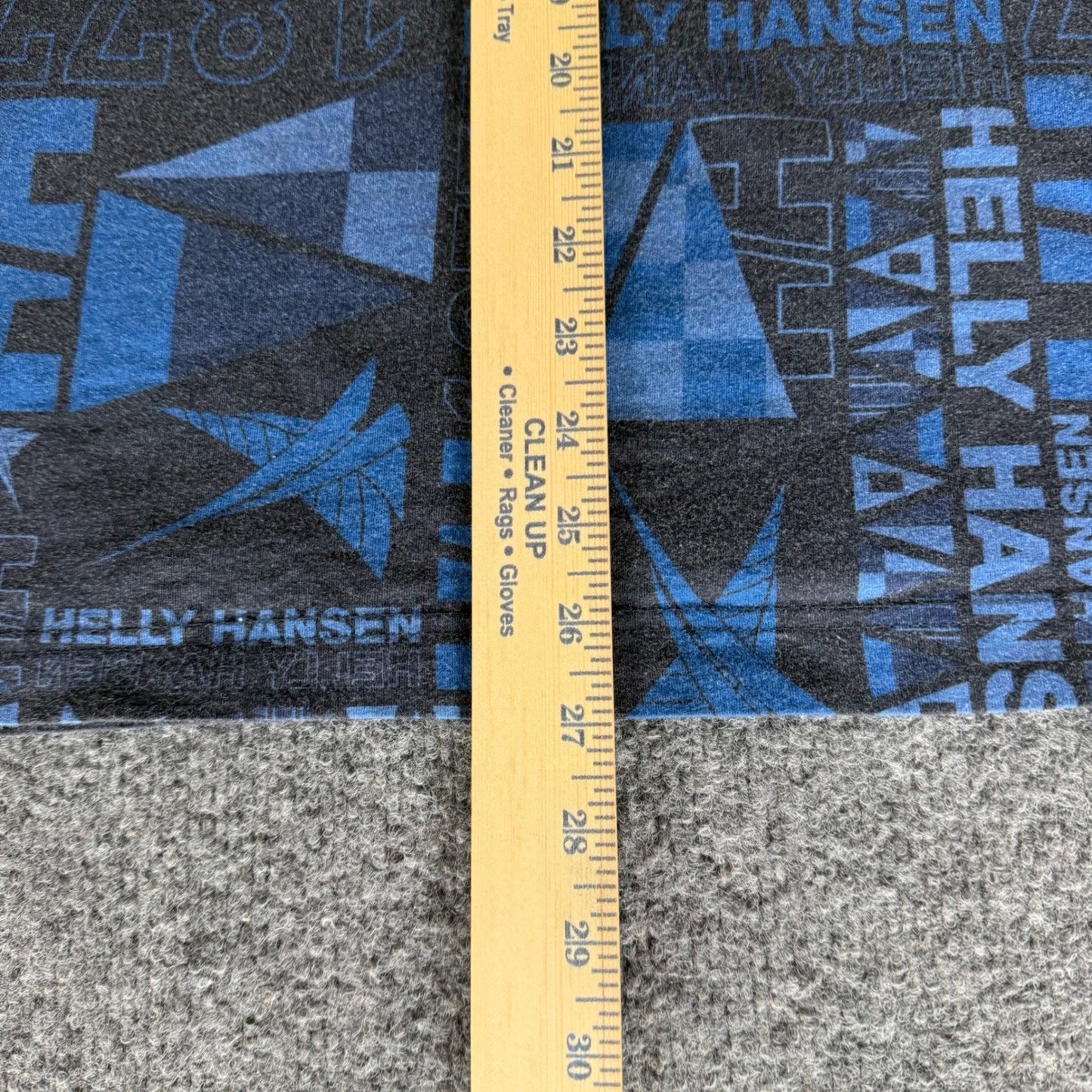 Helly Hansen Polo Shirt Mens Large Blue AOP Short Sleeve Athletic Outdoor Casual