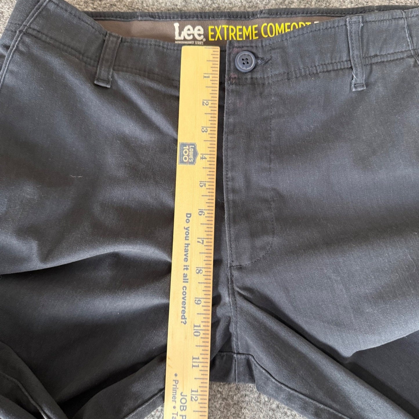 Lee Extreme Comfort MVP Relaxed Fit Pants Mens 34x31 Black Performance Chino