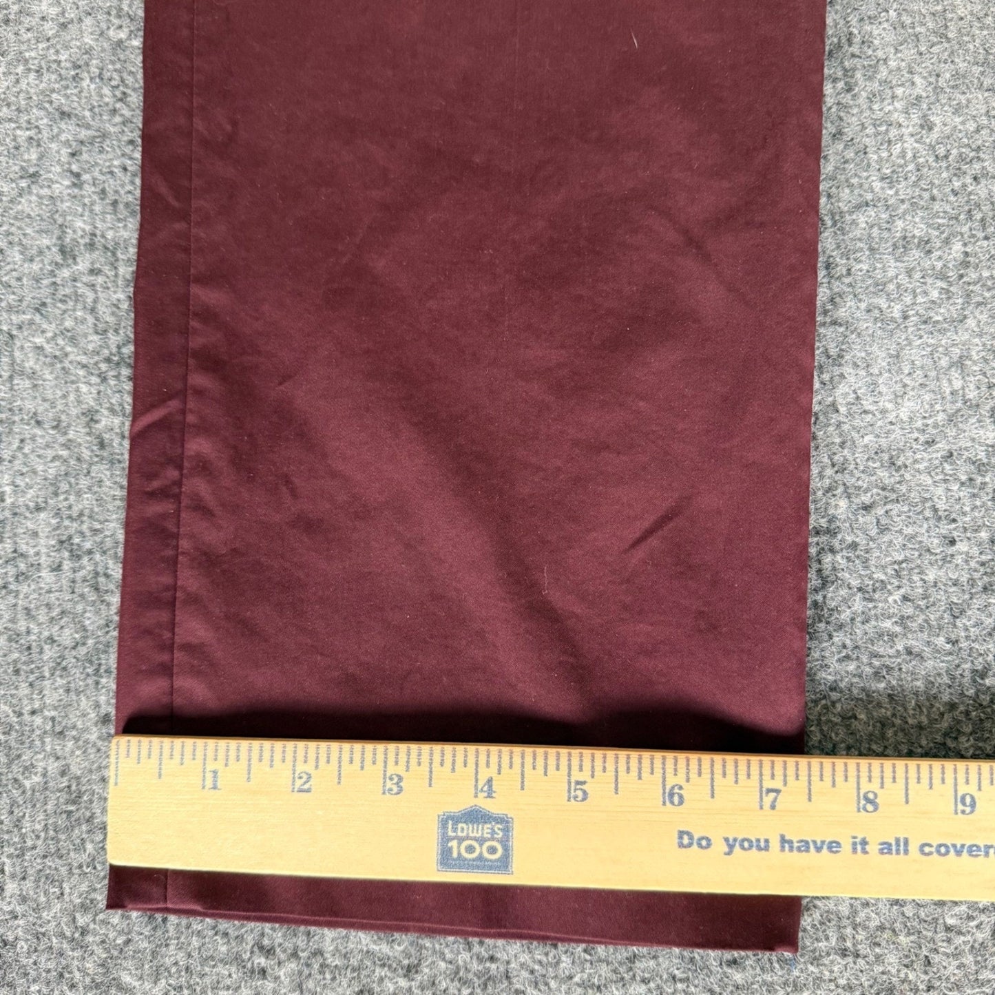 Express Slim Chino Pant Mens 36x28 Burgundy Maroon Cotton Blend Stretch Trousers