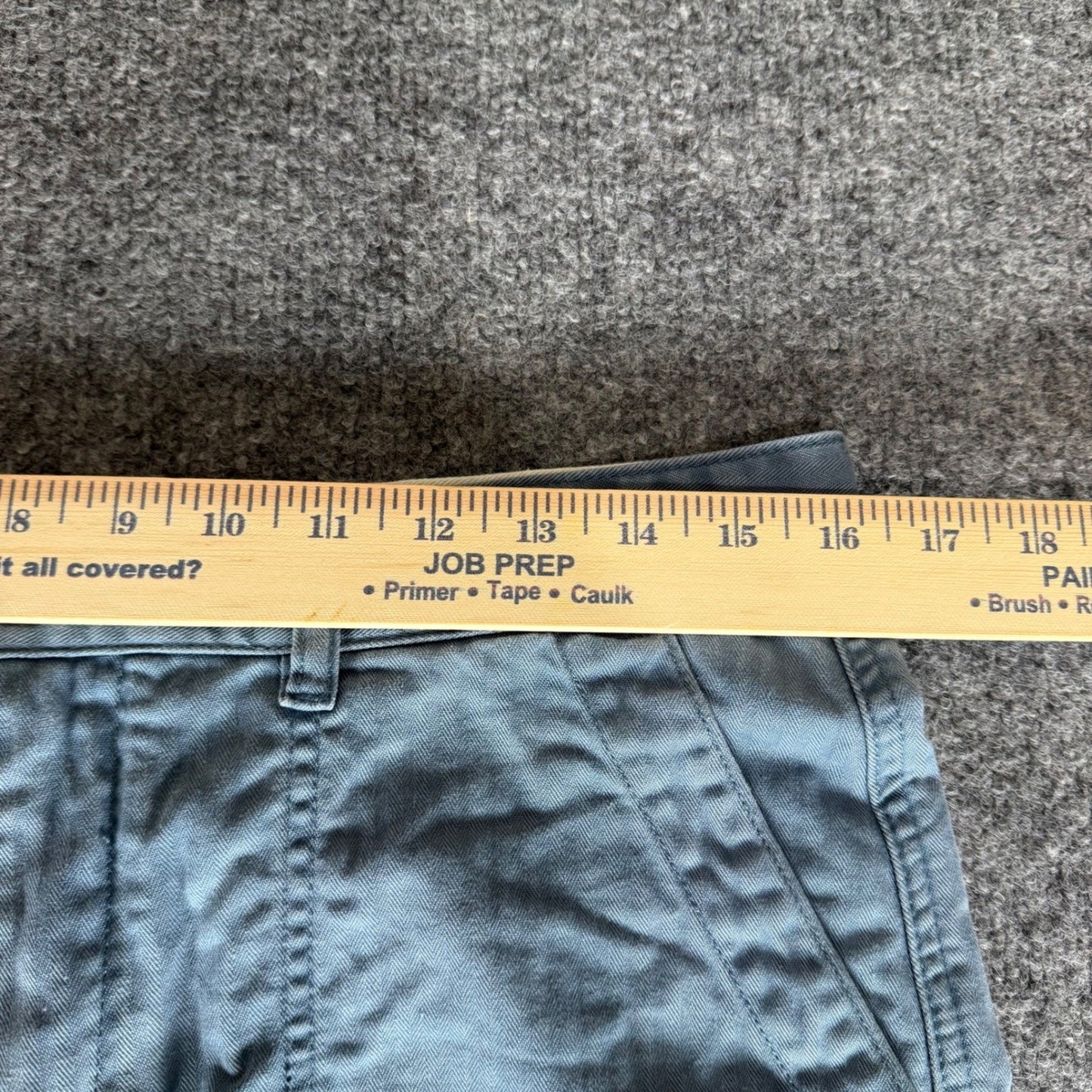 Taylor Stitch Shorts Mens 32 Blue Canvas Chino Patch Pocket Casual Durable