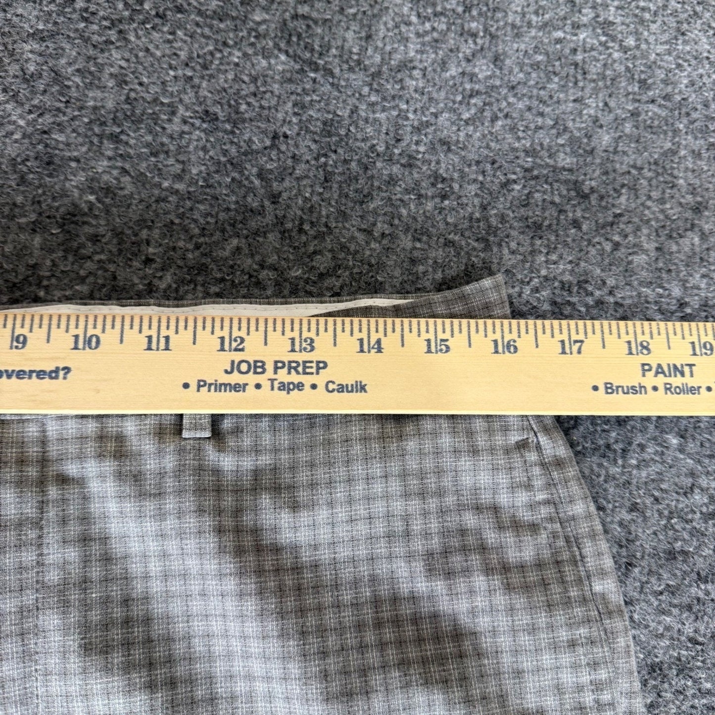 Lauren Ralph Lauren Mens Gray Plaid Dress Pants 33x30 (32x29.5) Stretch Trousers
