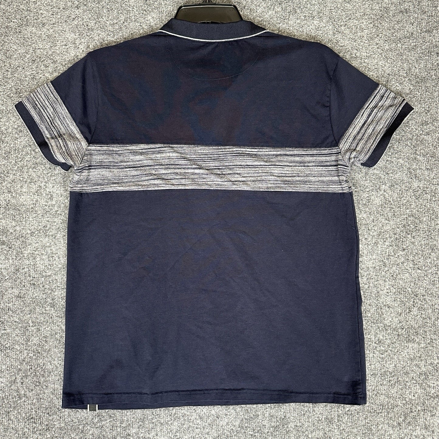 Scott James Polo Shirt Mens XS Navy Blue Grey Short Sleeve Pullover Casual Adult