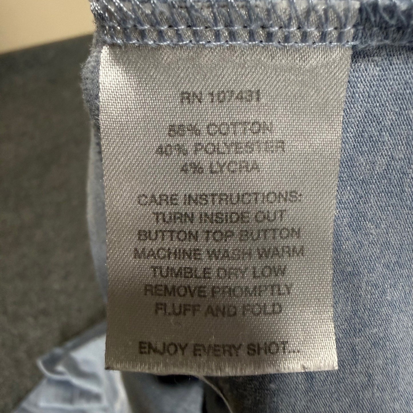 Linksoul Men Blue Striped Golf Polo Shirt Medium Short Sleeve Performance Casual