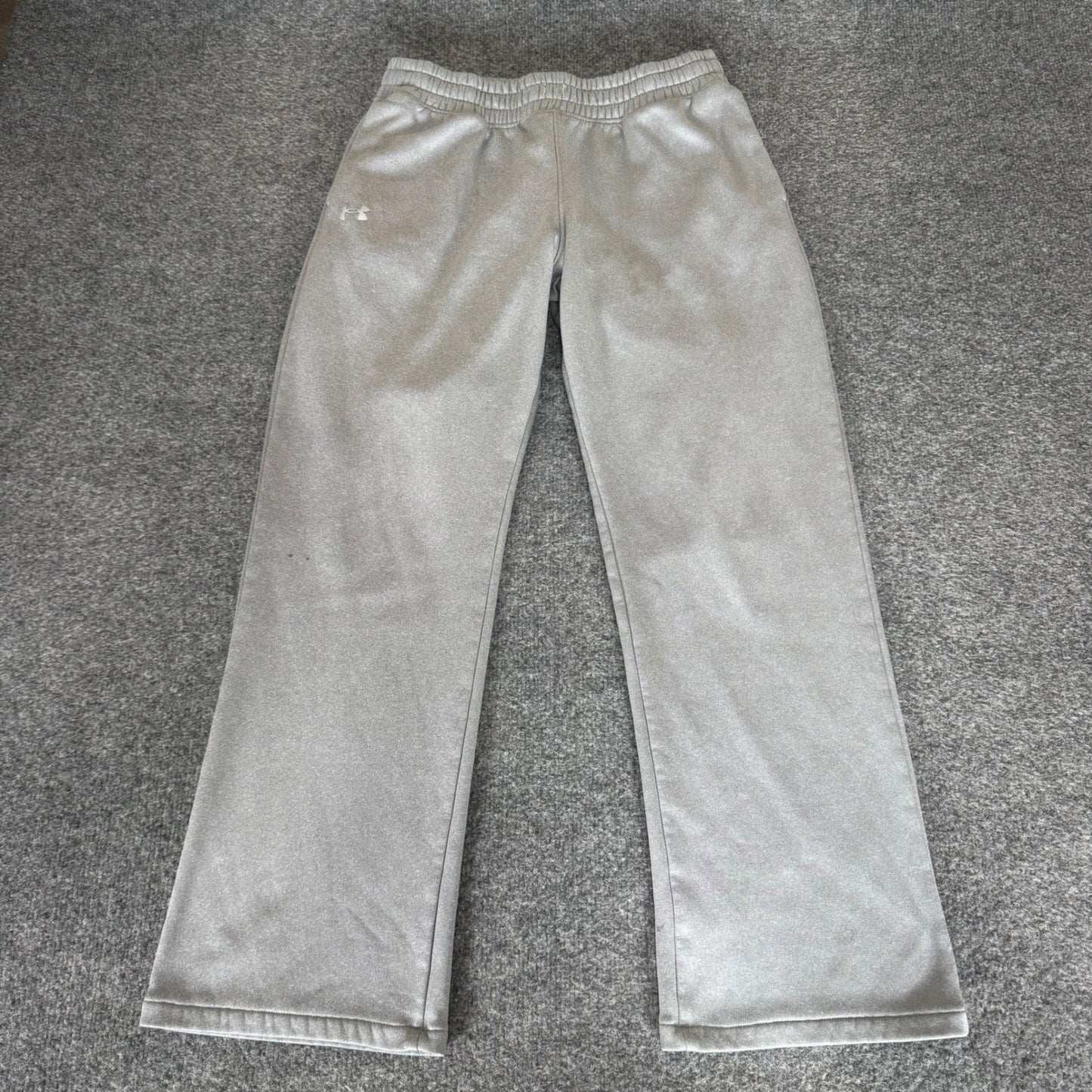 Under Armour Mens Small Loose Fit Fleece Sweatpants Gray Athletic Jogger Lounge