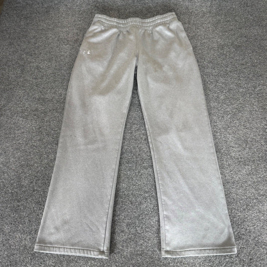 Under Armour Mens Small Loose Fit Fleece Sweatpants Gray Athletic Jogger Lounge