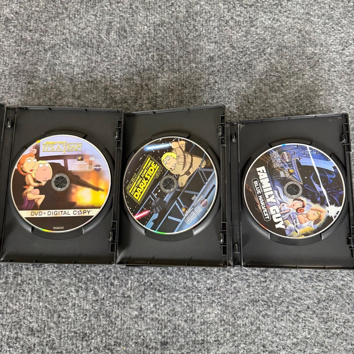 Family Guy Star Wars Parody DVD Blue Harvest It's A Trap Something Dark Side Guy