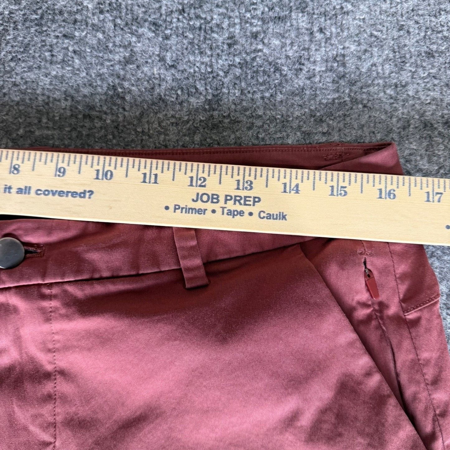 Lululemon Commission Short Mens 32 Burgundy Chino Flat Front Casual Golf Comfort