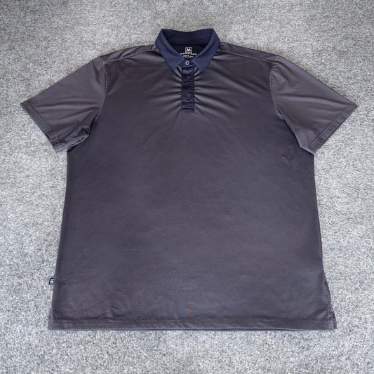 Mizzen + Main Mens Medium Classic Polo Shirt Blue Performance Stretch Golf Work