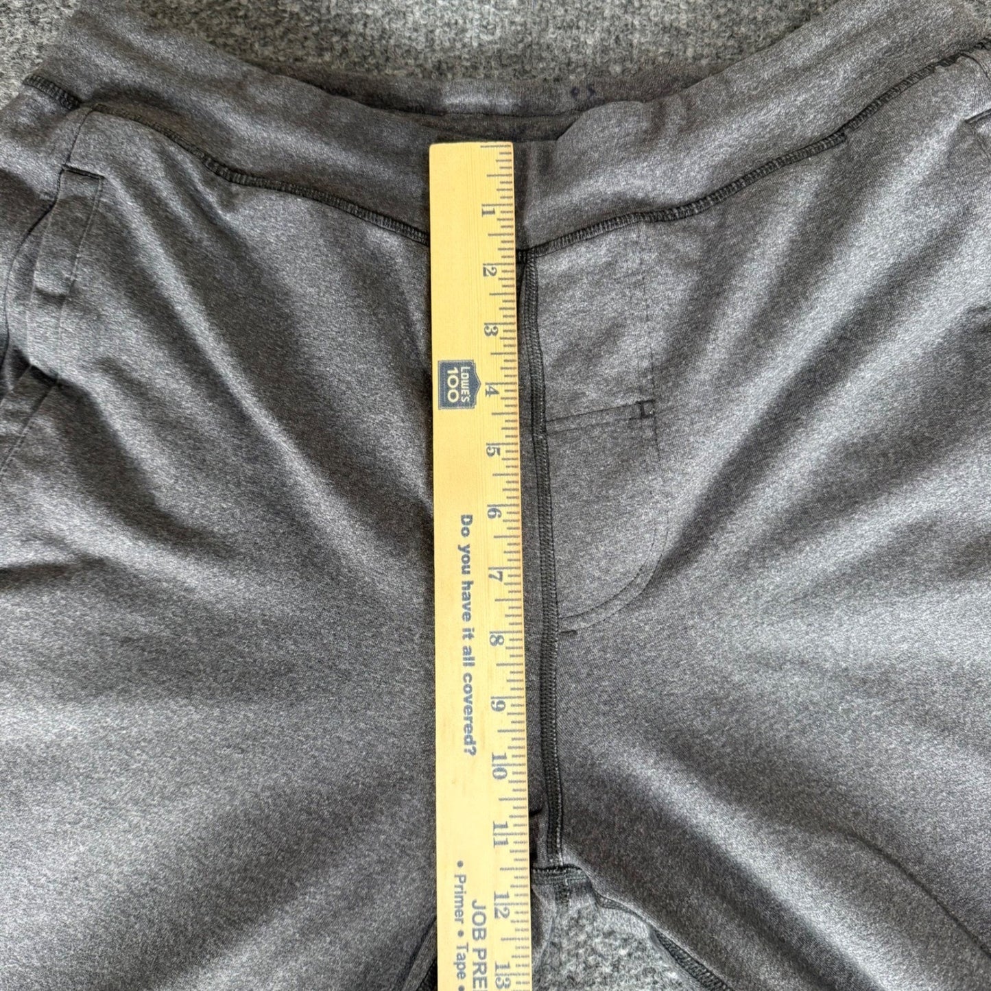 Lululemon Mens Heathered Gray Wide Leg Athletic Yoga Lounge Pants 32x32 Casual