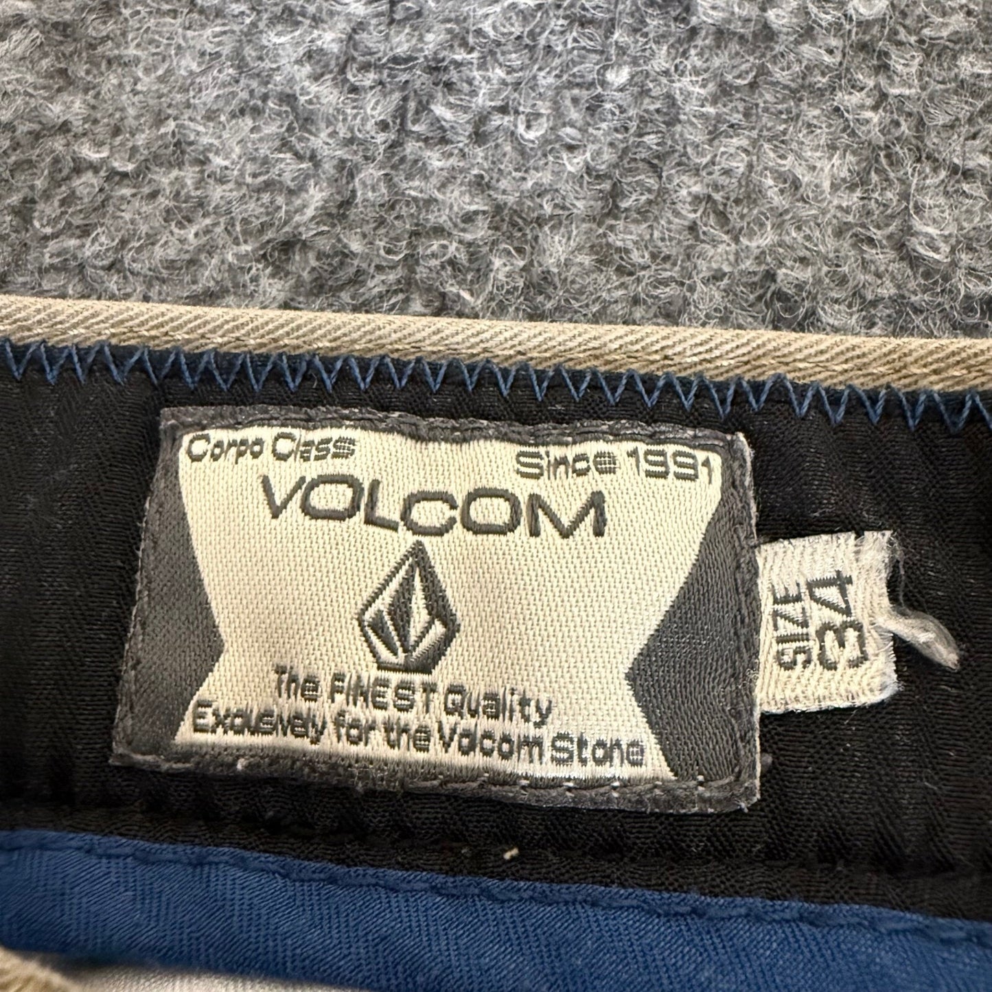 Volcom Chino Pants Mens 34 Beige Straight Leg Casual Skate Grunge Y2K Style