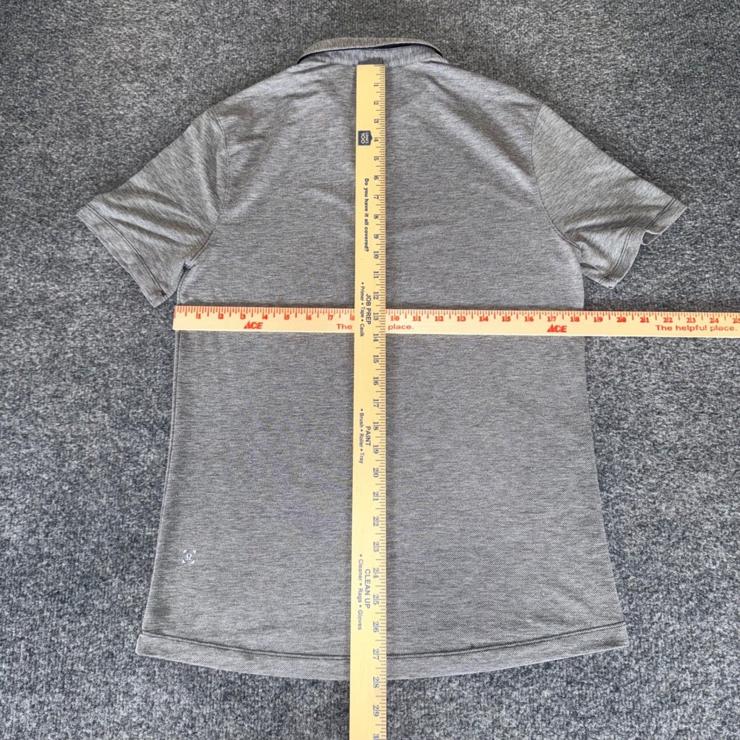 Lululemon Polo Shirt Mens Small Gray Short Sleeve Athletic Casual Performance