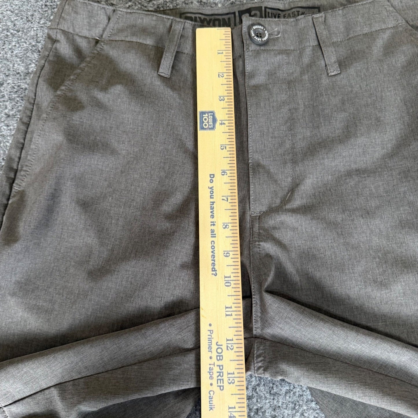 DIXXON Shorts Mens 32 Gray Flat Front Casual Shorts Lightweight Everyday Comfort