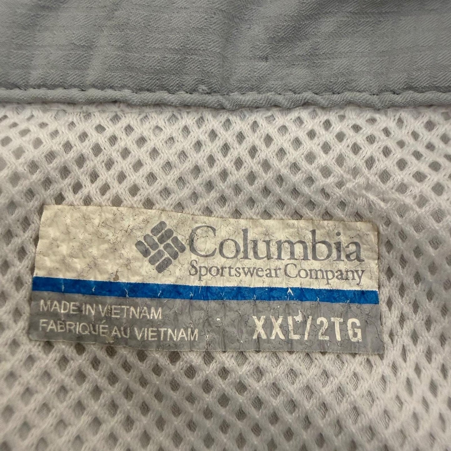Columbia PFG Mens Long Sleeve Button Up Shirt XXL White Omni-Shade Fishing