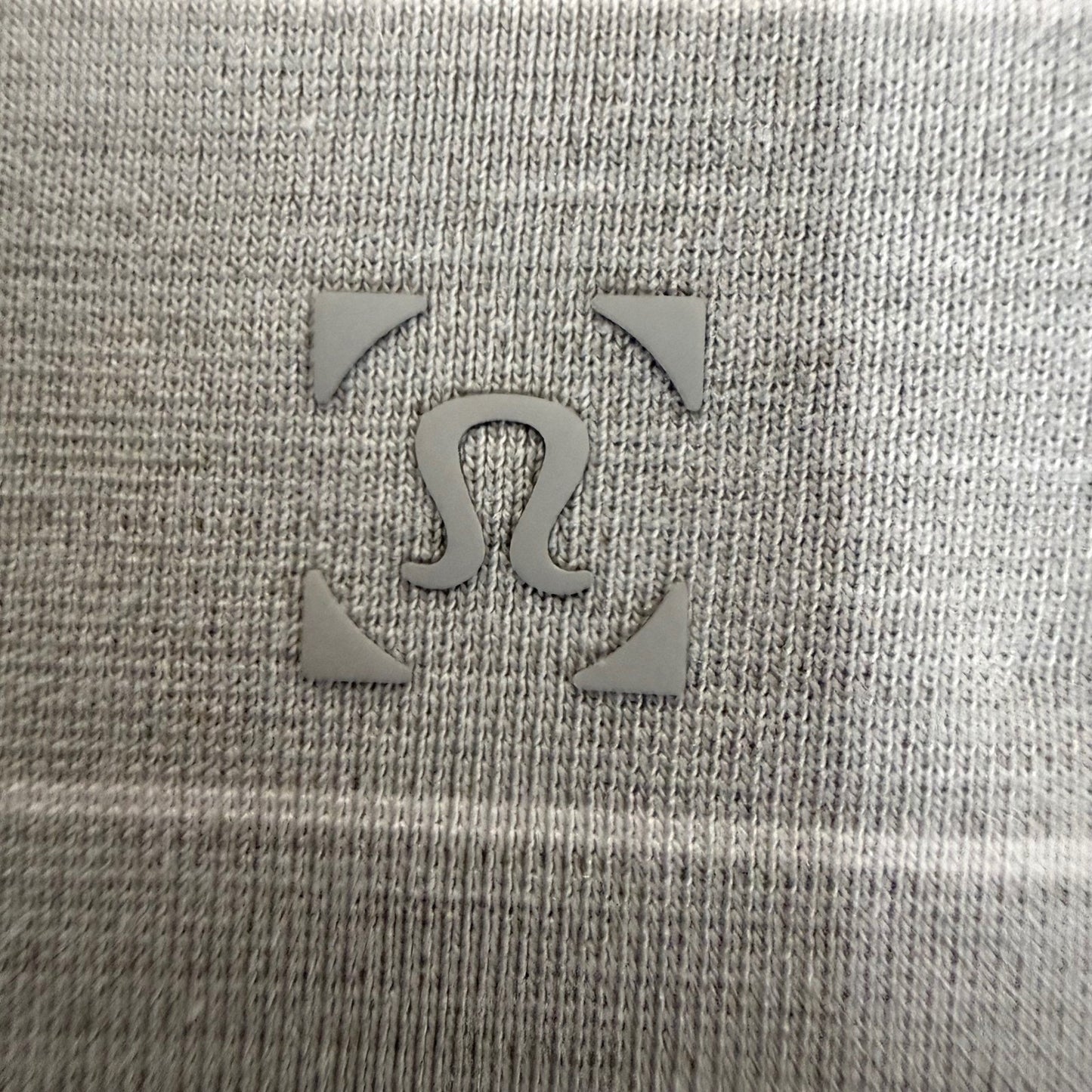 Lululemon Men Gray Striped Polo Shirt Small Short Sleeve Golf Casual Performance