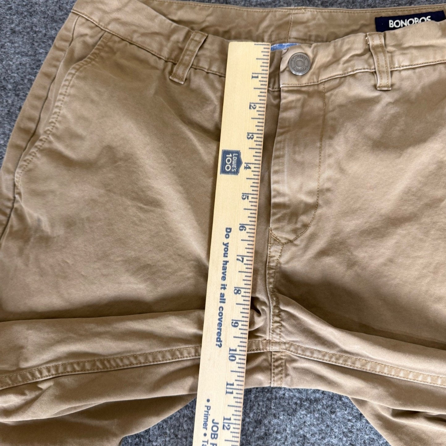 Bonobos Chino Shorts Mens 31 Tan Khaki Cotton Casual Flat Front Summer Classic
